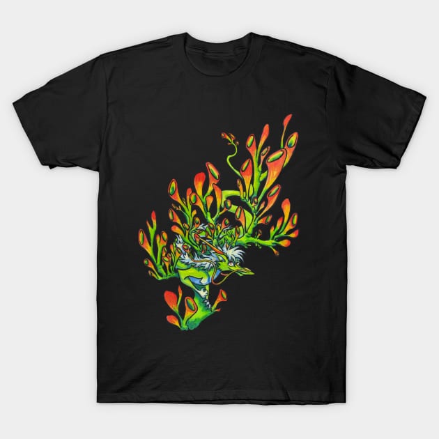 Jade Succulent Dragon T-Shirt by demonhounddesign